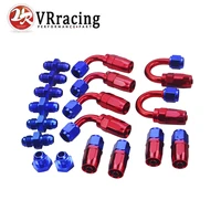 vr 6 an an 6 straight 90 180 degree aluminum swivel hose end fitting adapter oil fuel line an6 port plug vr sl10an6 rb