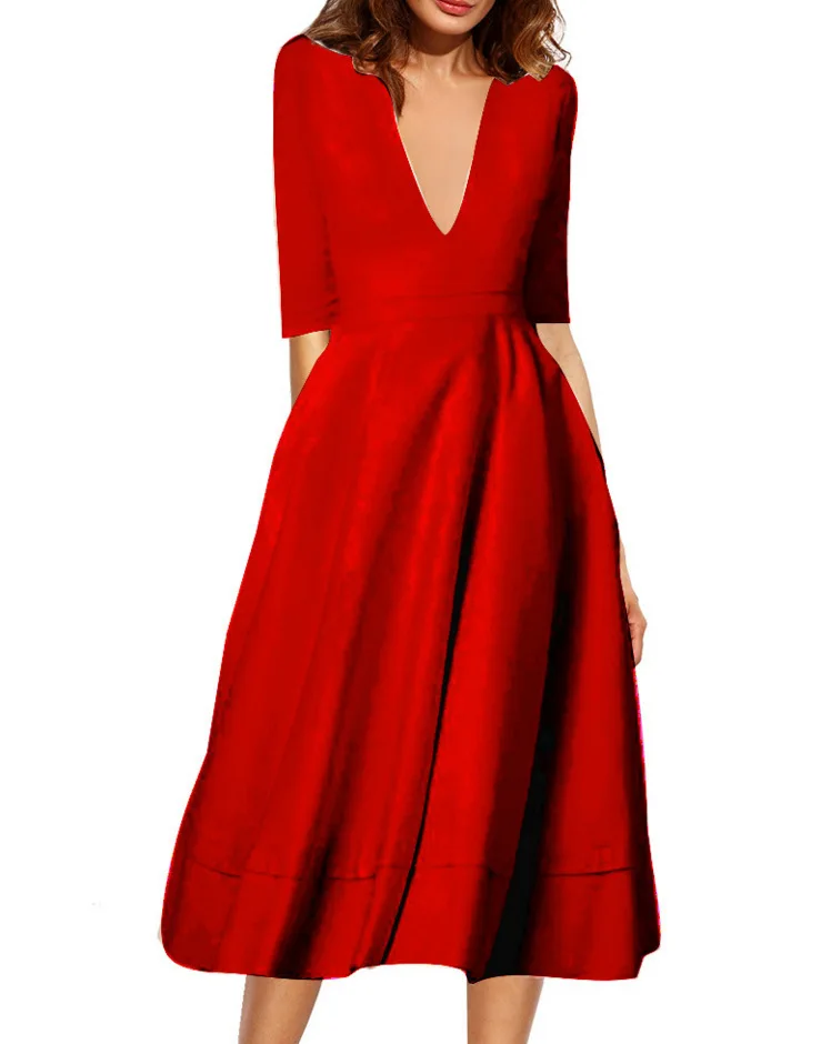 Новое сексуальное платье с глубоким v образным вырезом модное OL женское XL белое