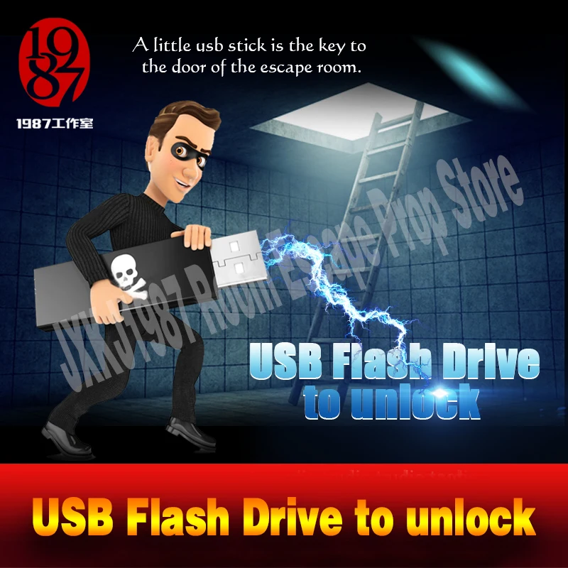 Реквизит для побега из комнаты реалистичный искатель приключений игра USB