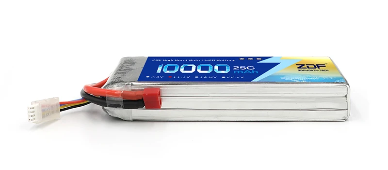 ZDF мощный литий-полимерный аккумулятор Lipo 3S 11,1 V 10000mah 25C Max 50C для вертолета RC модели квадрокоптера самолета дрона