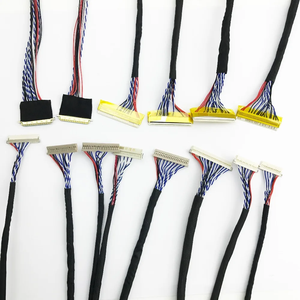 7-27 дюймов Универсальный LVDS кабель комплект 14 шт./лот для ЖК-экран LED