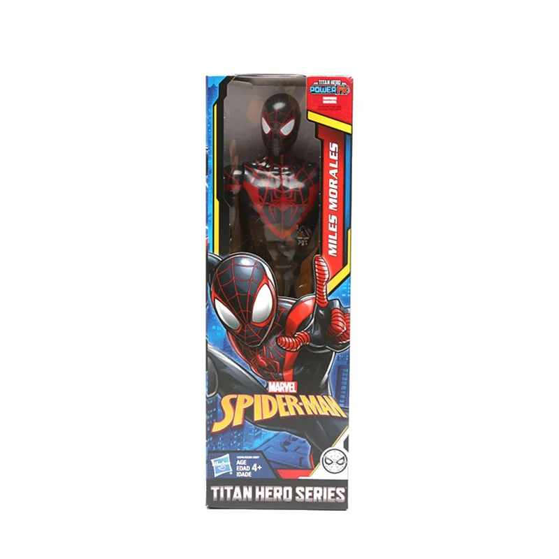miles E2324 box 30 см Marvel черный костюм Человек-паук фигурка игрушки Мстители Титан герой сила FX Майлз боевой дух Человек-паук бронированный Человек-паук Гвен модель игрушки - Цвет: miles E2324 box