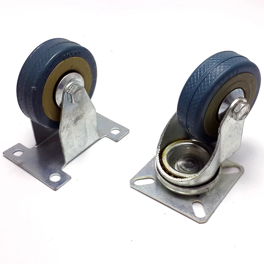 2 inch Furniture Wheel Castor Universal Swivel Casters Blue PP Nylon For Chair, Desk, pallet