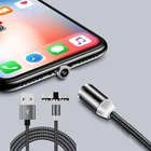 Магнитный кабель USB Type-C со светодиодной подсветкой для iPhone Xs Max, 8, 7, 6, Samsung A80, A60, A40, A20, Tab, Xiaomi, LG, 1 м