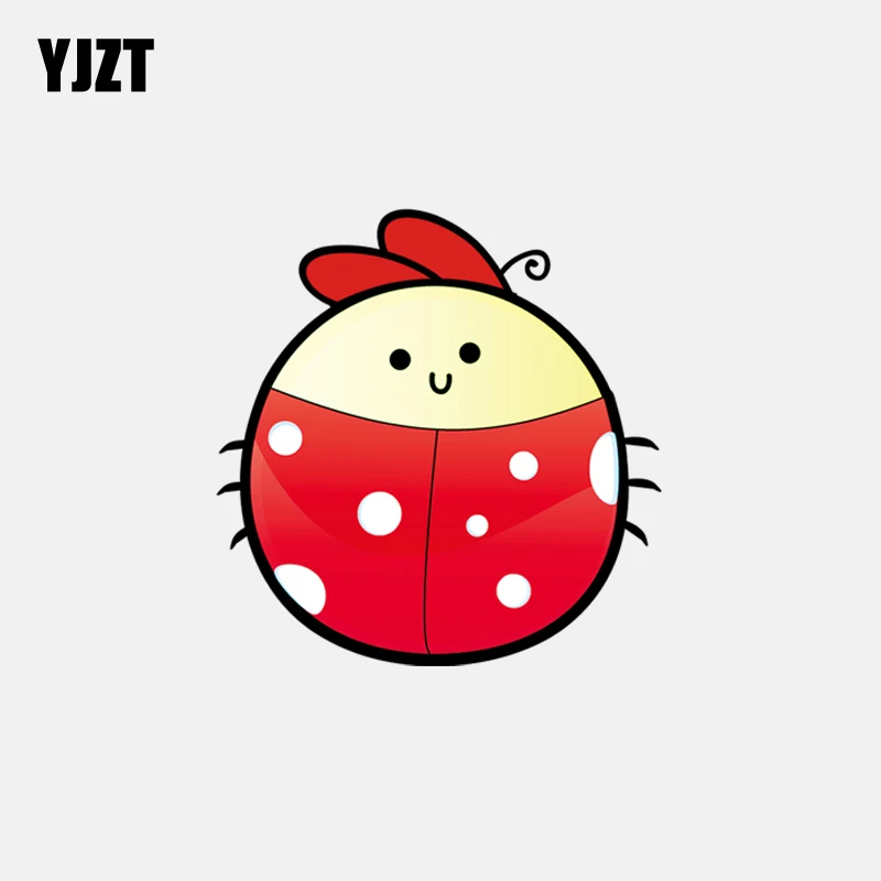 YJZT 11 6 см * 9 стикер автомобиля милая девушка Божья коровка ПВХ Украшение Наклейка
