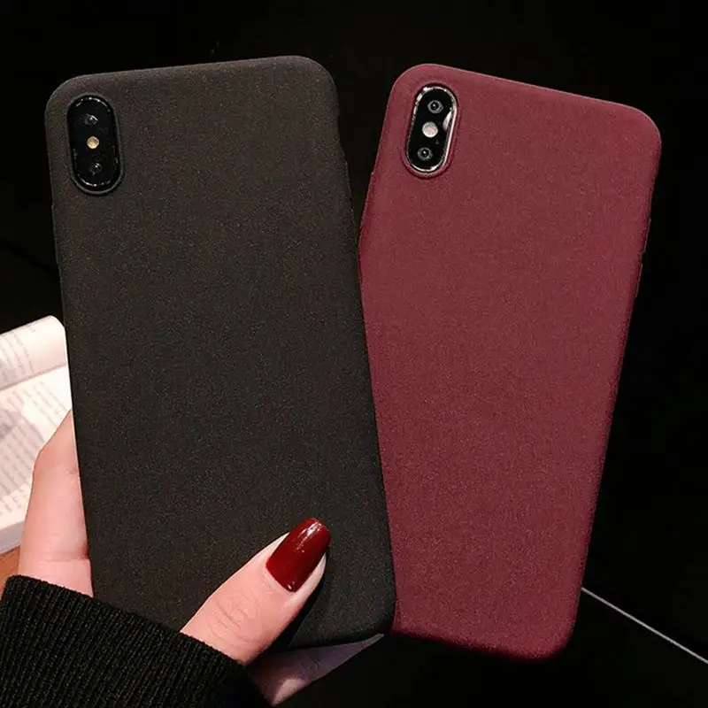 Чехол карамельного цвета для iPhone XR XS X Xs Max матовый чехол телефона 6 6S 5 SE 7 8 Plus