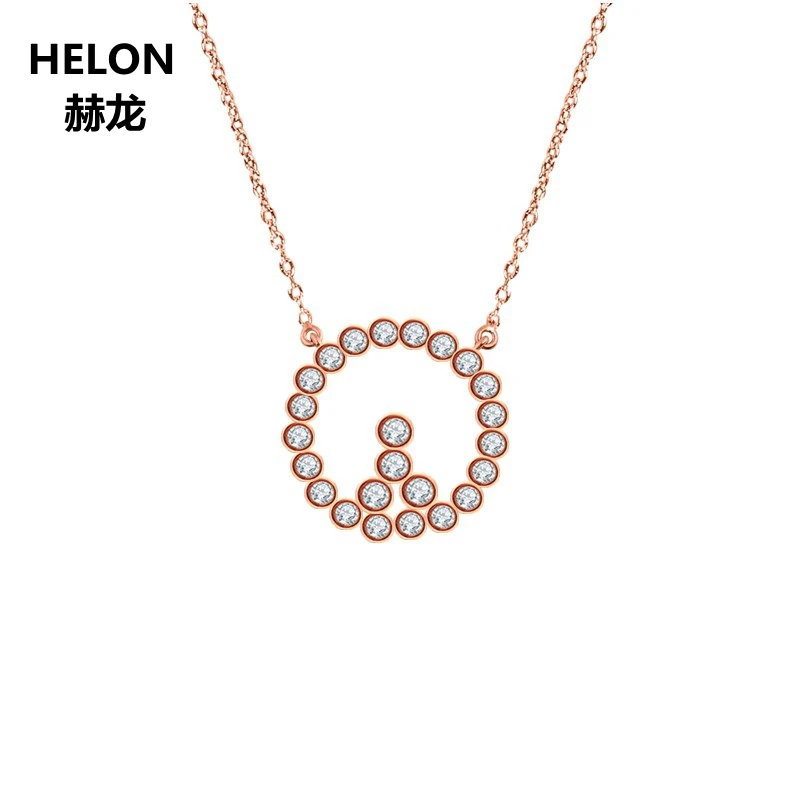 Цепочка с подвеской из розового золота 18 карат натуральными