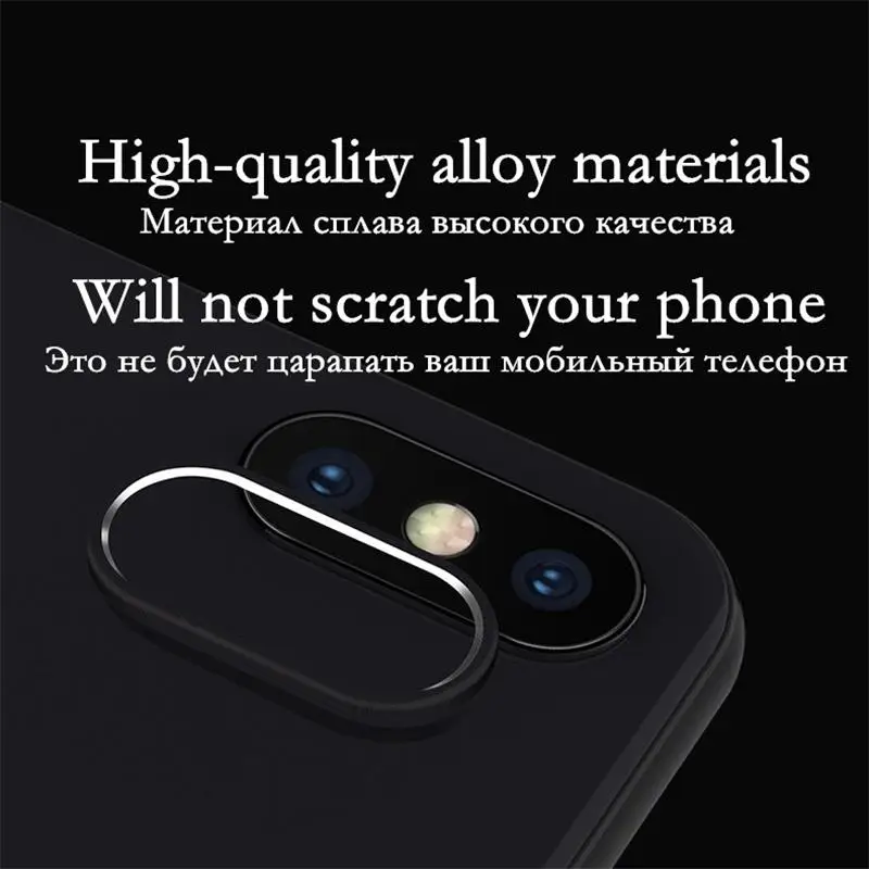 Racahoo для Apple IPhone X 10 7 8 6 6S плюс Камера гвардии Круг Металл объектив протектор чехол