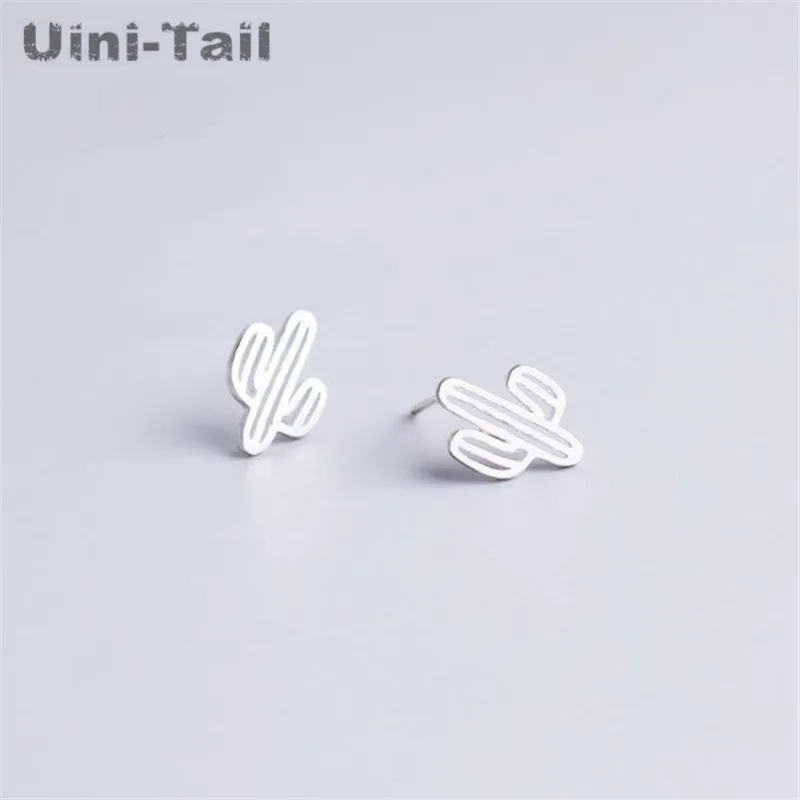 Uini-Tail/новые серьги кактус из стерлингового серебра 925 пробы в Корейском стиле