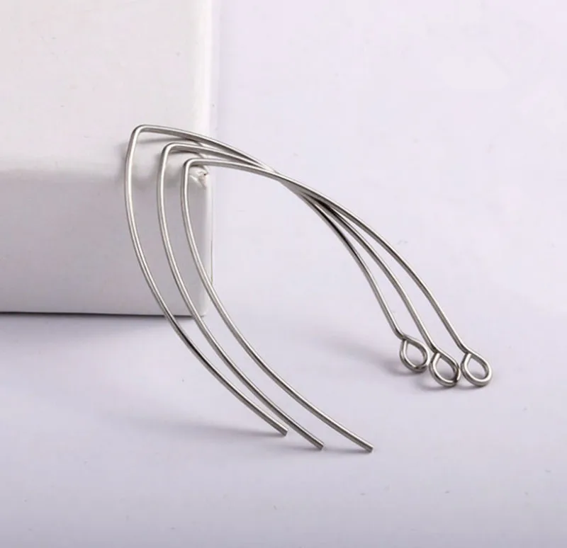 20pcs 30mm 40mm Stainless Steel Earring Hoops Lever Back Hoop Earrings Metal Dangle Making Ear Wires for DIY Jewelry | Украшения и