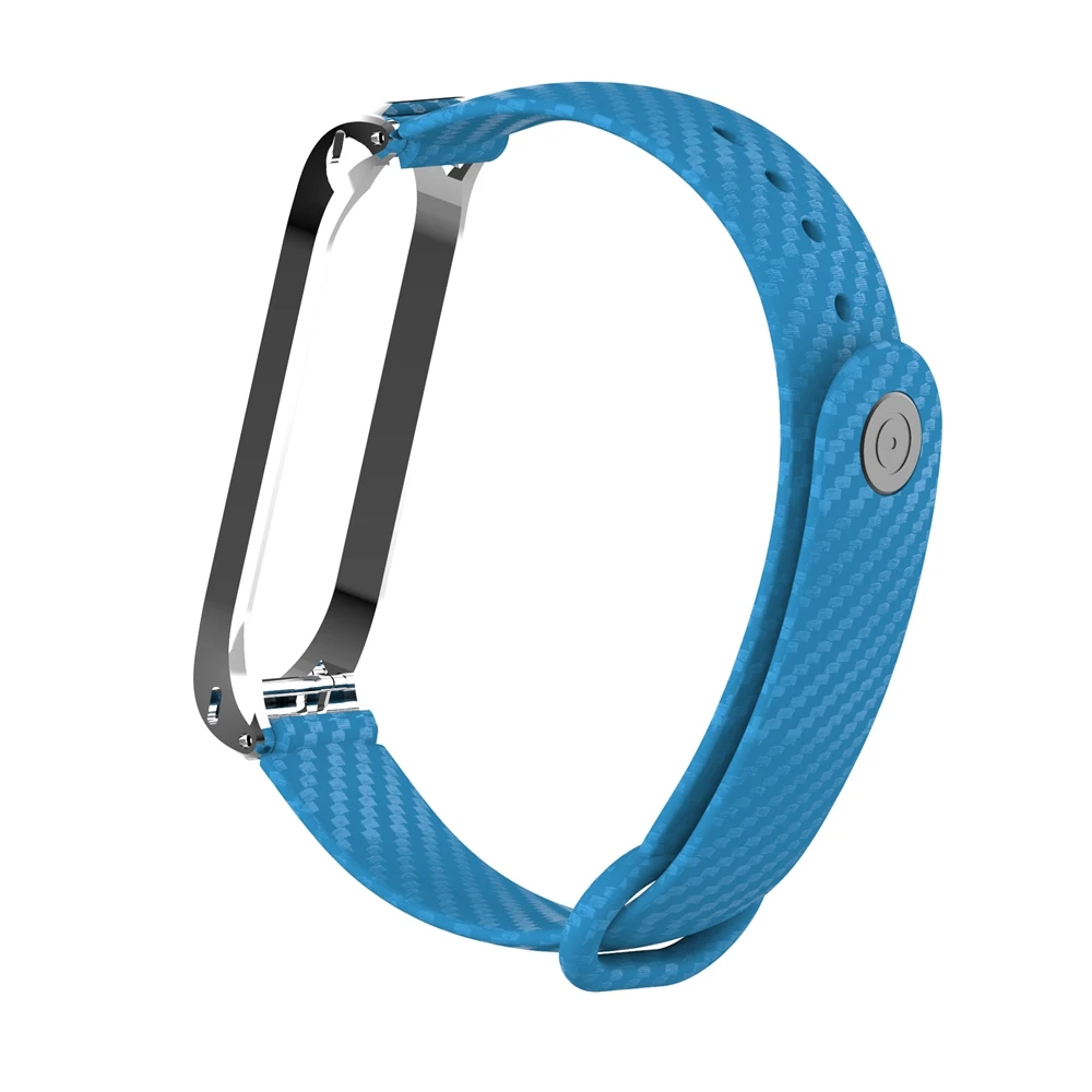 Hangrui mi Band 4 силиконовый чехол из углеродного волокна для Xiaomi mi band 4 ремешок металлический каркас браслет mi band 3 ремешок из нержавеющей стали