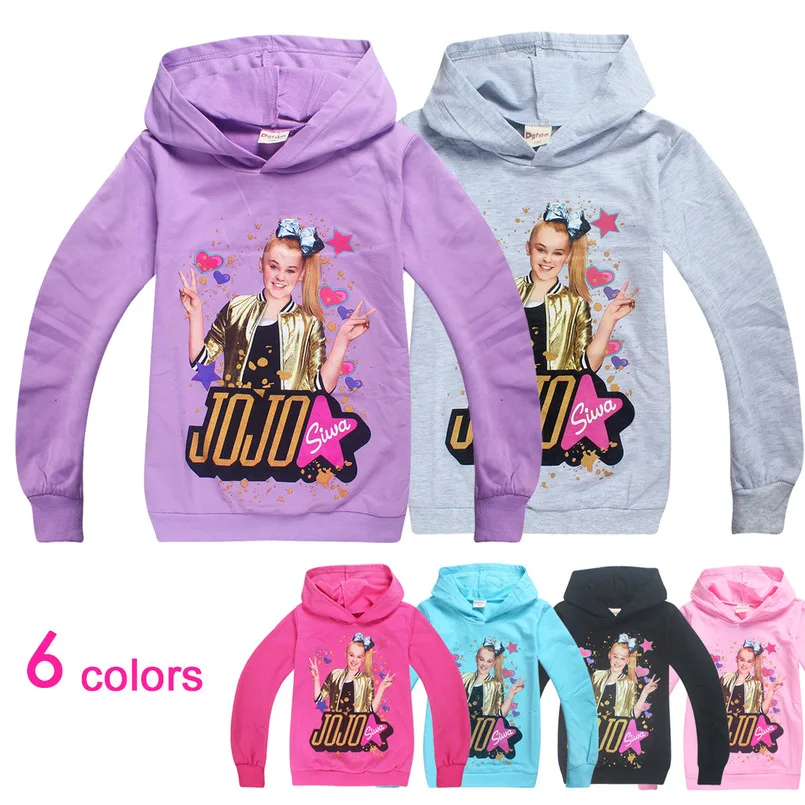 JOJO siwa/футболка с длинными рукавами и рисунком для мальчиков девочек костюм