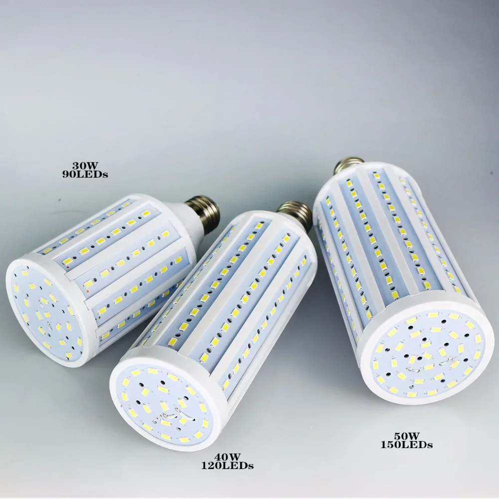 SMD 5730 E27 светодиодные светоизлучающие диодные лампы 220 В 50 Вт 40 30 25 15 12 7 лампочки 165