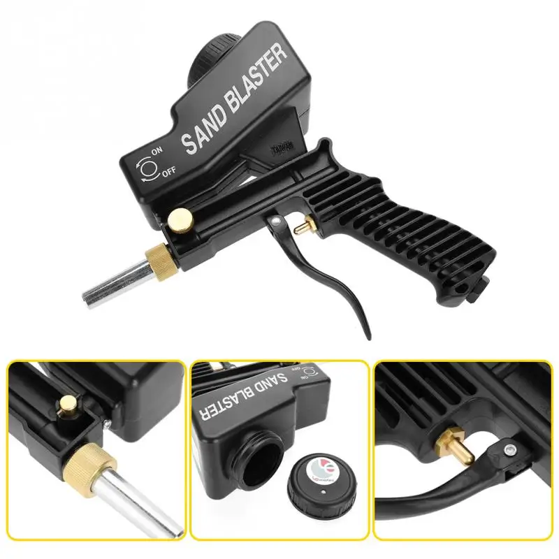 2018 гравитационная подача Портативный Пескоструйный пистолет для удаления пятна