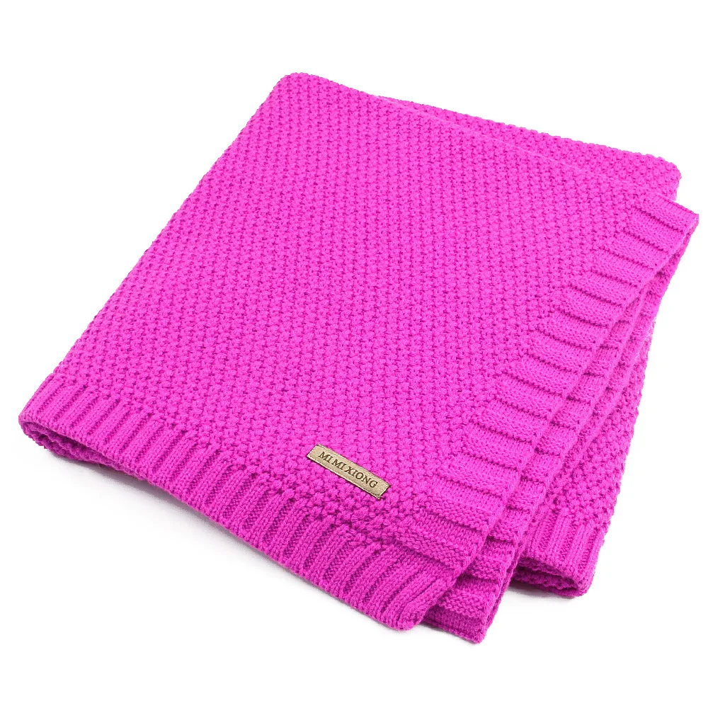 pink Детское одеяло вязаное изделие пеленать новорожденного Обёрточная бумага Одеяло s Высокое QualityToddler Младенческая постельные принадлежности Стёганое одеяло для кровати диван корзина коляски Одеяло - Цвет: pink