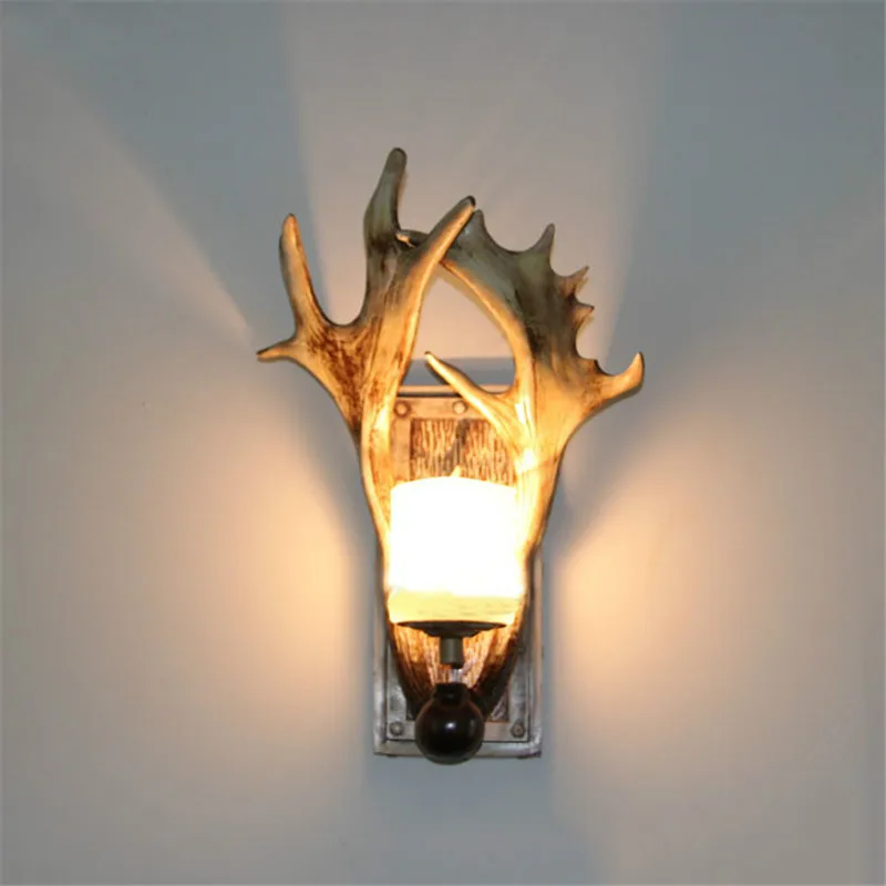 Рога настенное бра прикроватное освещение свечи для домашнего декора держатель