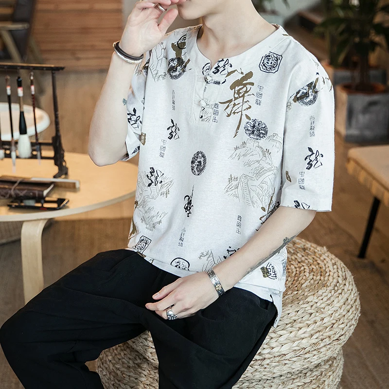 Цветочный галстук краситель половина кнопка вверх короткий рукав мужская