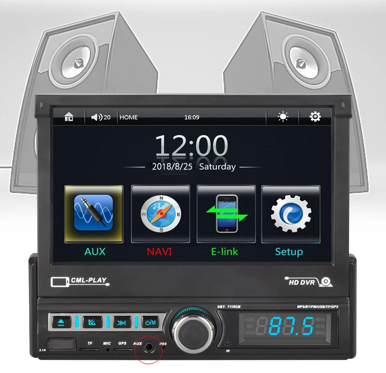 ESSGOO " Автомагнитола 1 Din Авторадио Bluetooth gps Автомобильный мультимедийный MP5 плеер выдвижной сенсорный экран AUX MP3 FM USB камера заднего вида