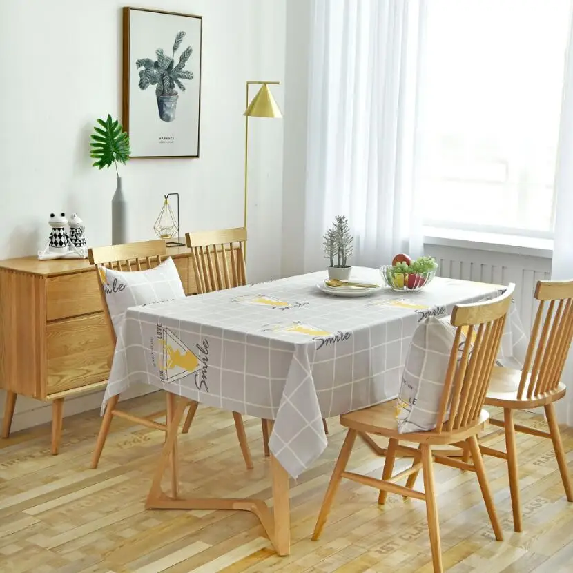 Новинка 2019 скатерть для стола в сетку водонепроницаемая с геометрическим