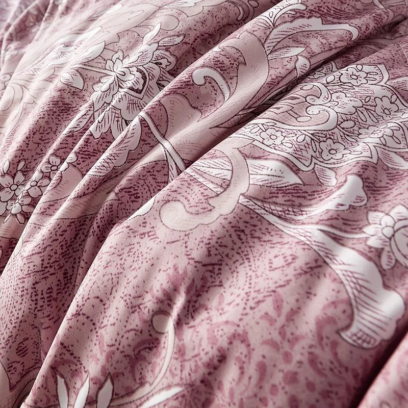 Red Paisley Bohemian Quilting Quilt Cotton Fabric Duck Feathers Filler Twin Full Queen King Thick Winter Comforter