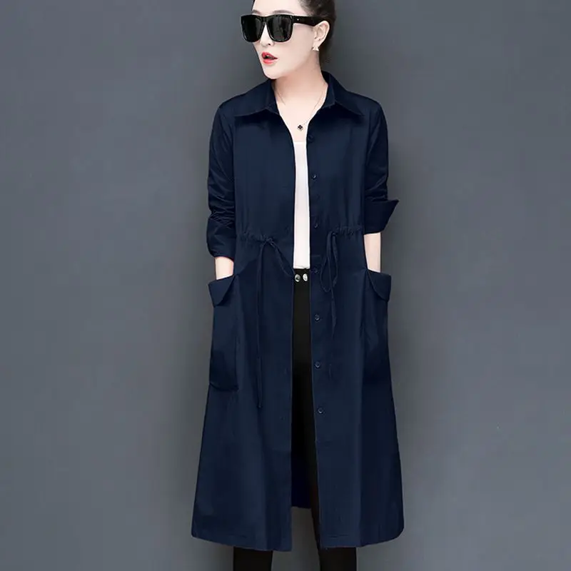 Women Trench Coat 2019 New Style Fashion Mid-long Solid color Windbreaker Spring Autumn Casual Loose Female NZYD181A | Женская одежда