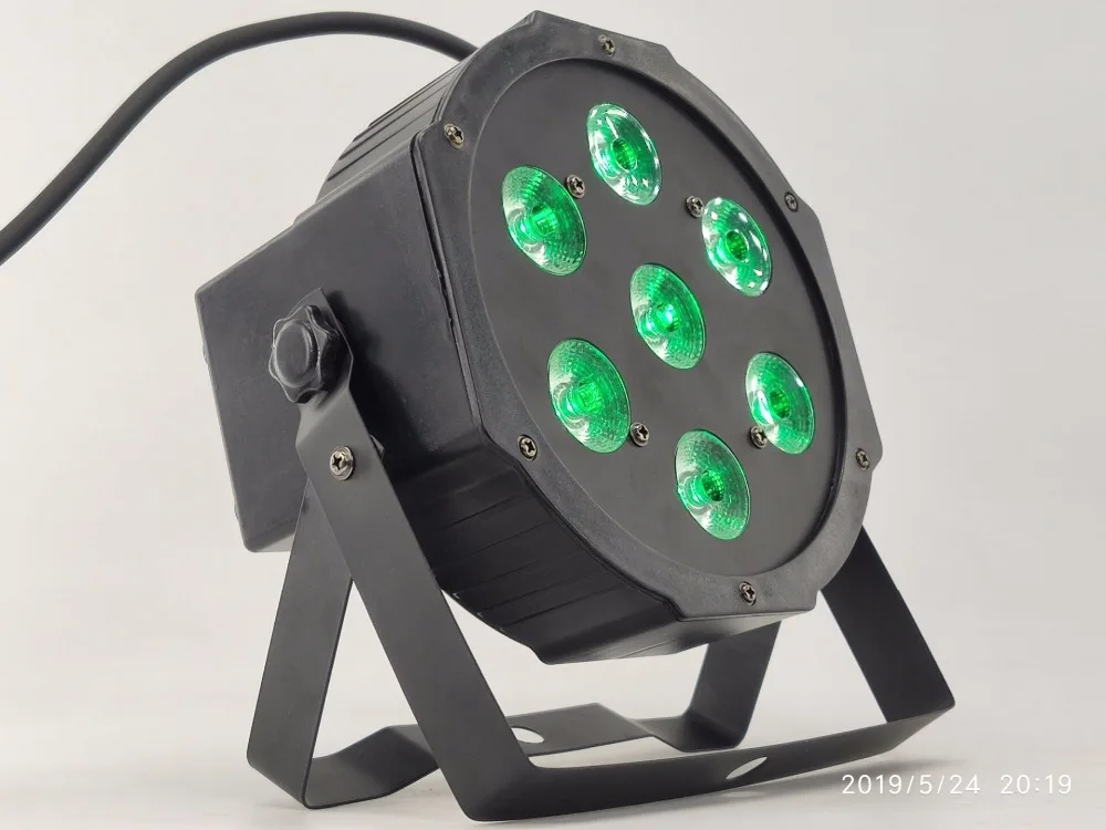 RGBW 7X12 Вт Светодиодный светильник с плоским паром dmx512 контрольный сценический диско-светильник/светодиодный светильник для мытья dj оборудование
