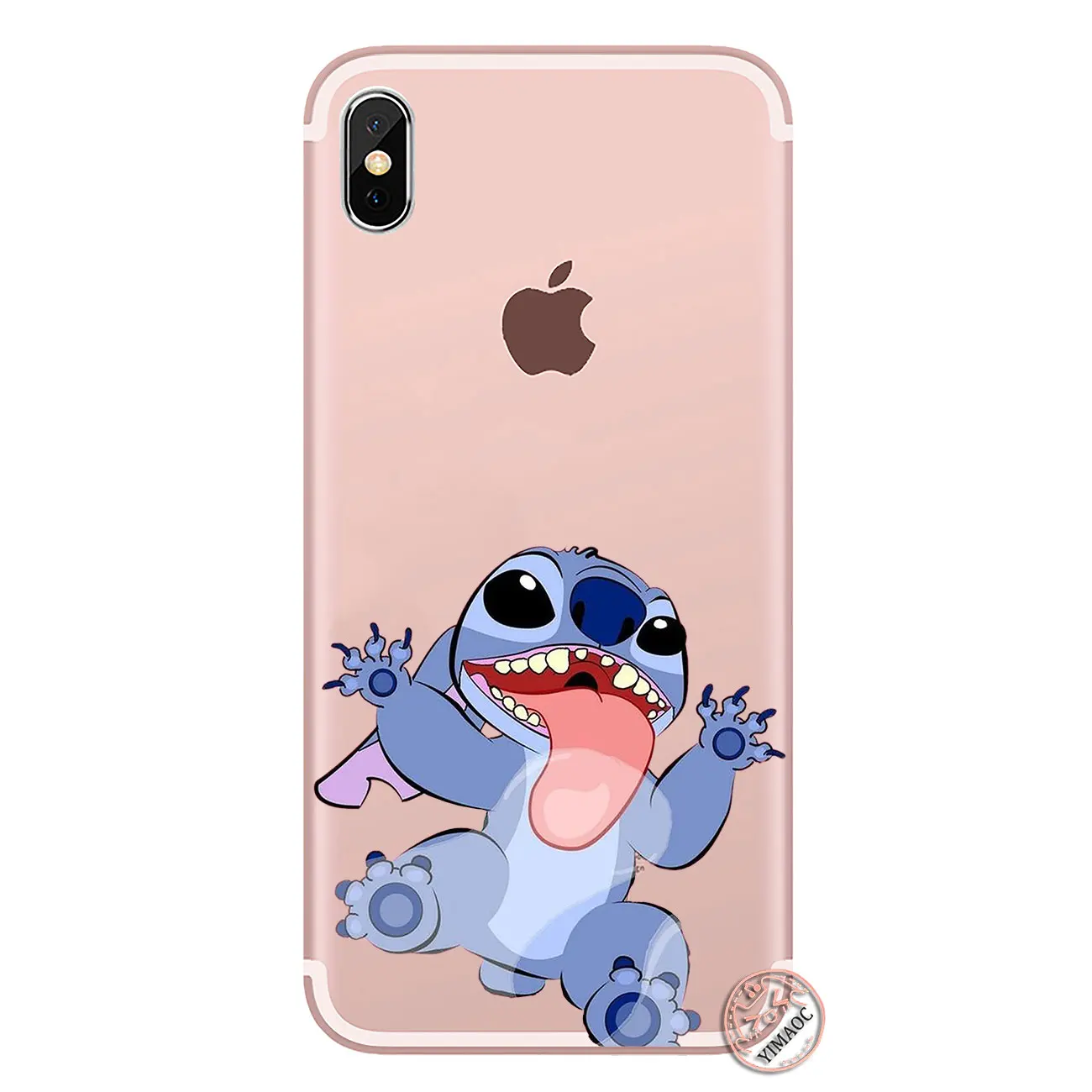 1 YIMAOC Lilo& Stitch Pengiun Star детский проблемный Мягкий силиконовый чехол для телефона для iPhone XR X XS 11 Pro Max 5 5S SE 6 6S 7 8 Plus 10 - Цвет: 1