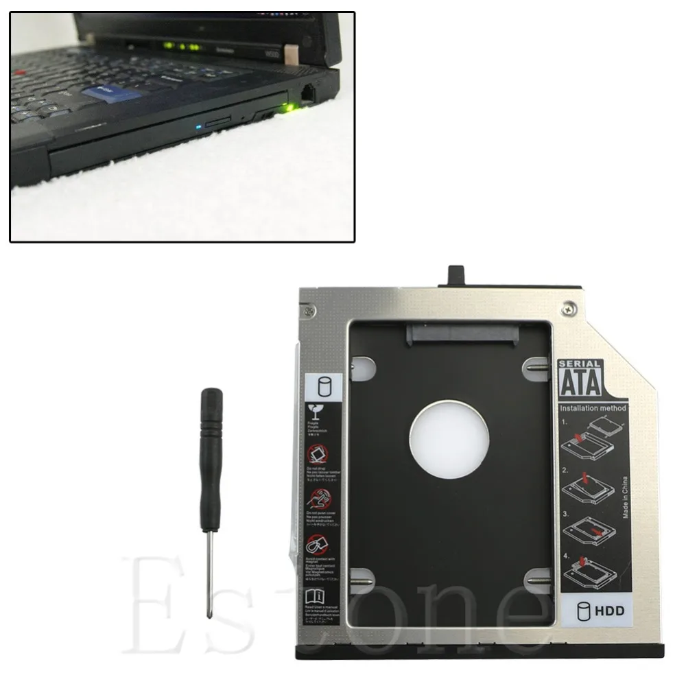 Новый жесткий диск 9 5 мм SATA 2nd HDD Caddy для Lenovo Thinkpad T400 T410 T420s W500 Прямая поставка|Чехлы
