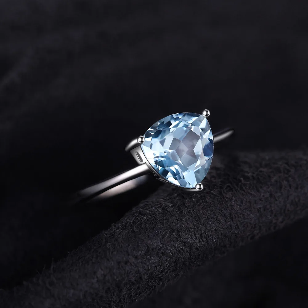 Jewelrypalace трлн 1.5ct Природный Голубой топаз камень пасьянс кольцо Pure стерлингового
