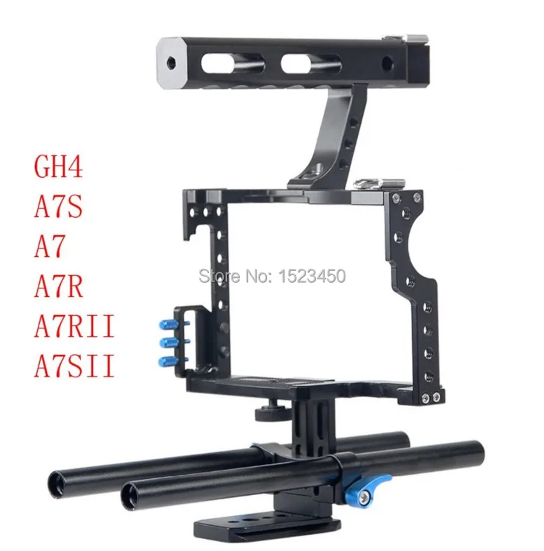 Стабилизатор и ручка для камеры Sony A7 II A7r A7s A6300 A6000 Panasonic GH4 GH3 15 мм|top handle grip|video cage15mm