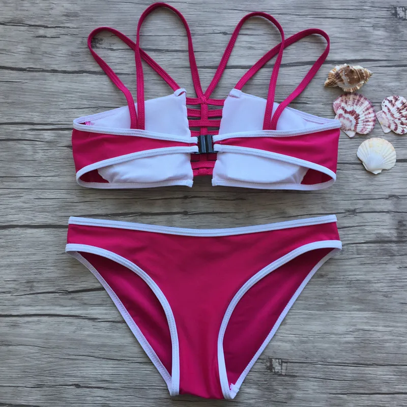 Бикини купальник 2018 два предмета Раздельные Костюмы полые купальники