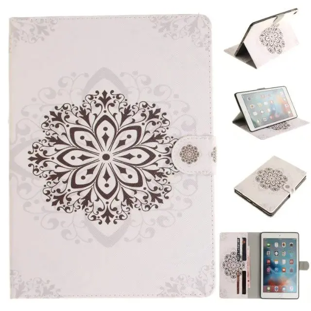 Чехол для планшета coque iPad 9,7 A1893 чехол умный чехол для iPad 9,7 дюймов A1822 A1823 релиз с держателем для карт+ ручка - Цвет: Розовый