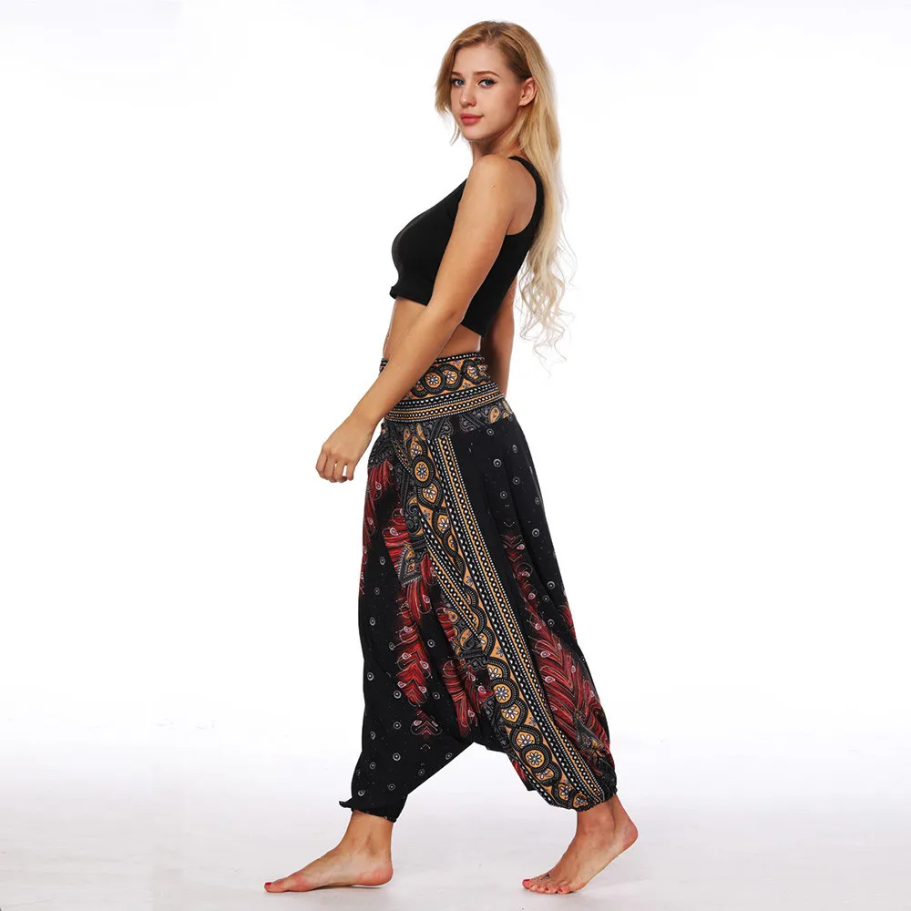 JAYCOSIN Новинка Модные женские повседневные летние свободные брюки мешковатые Boho Aladdin Комбинезон гарем брюки дропшиппинг 14 июля