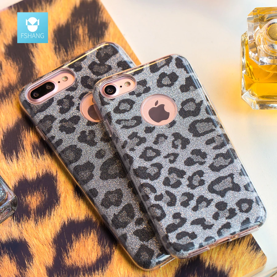 Чехол для телефона Коке iPhone 7 Plus бренд fshang ТПУ армии камуфляж Leopard Обложка 3 в 1 Coque