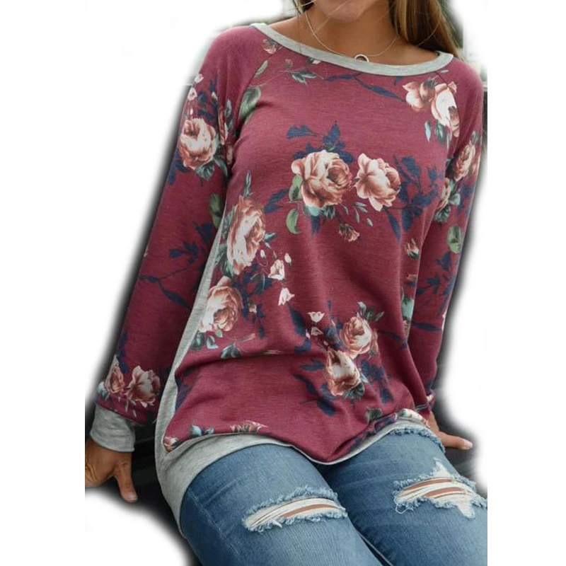 2017 на осень-зиму новая женская мода повседневная с длинными рукавами Круглый