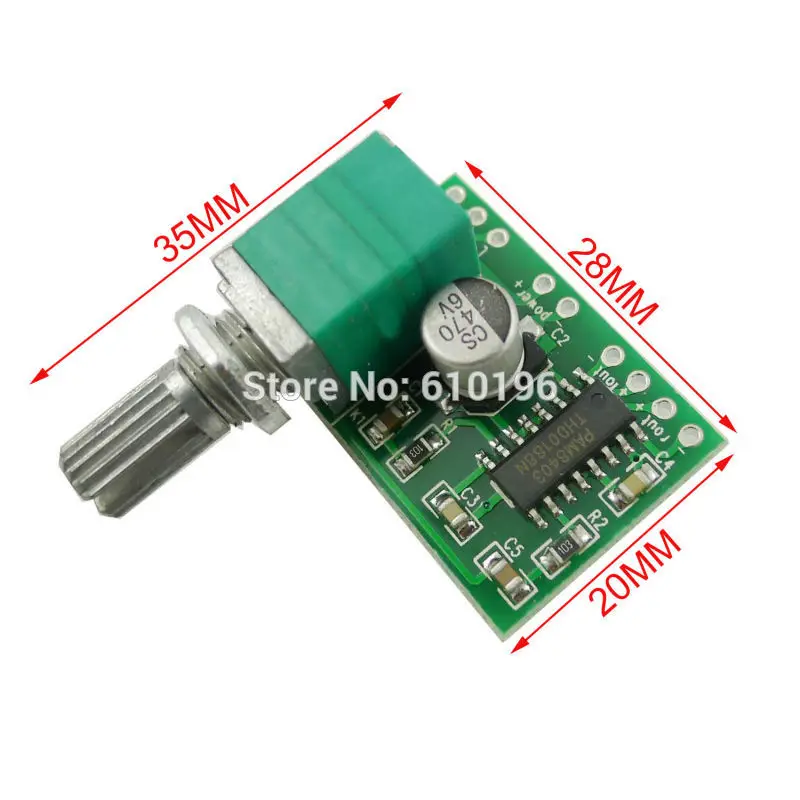 Плата цифрового усилителя мощности 5 В 2 канала 3 Вт 1 шт.|audio amplifier board|volume controlcontrol