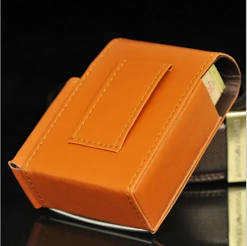 Чехол для сигарет из ПУ кожи переносной пояса чехол и зажигалок черные