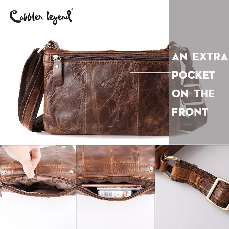 Сапожник Легенда простые мужские из натуральной кожи Crossbody сумка маленький