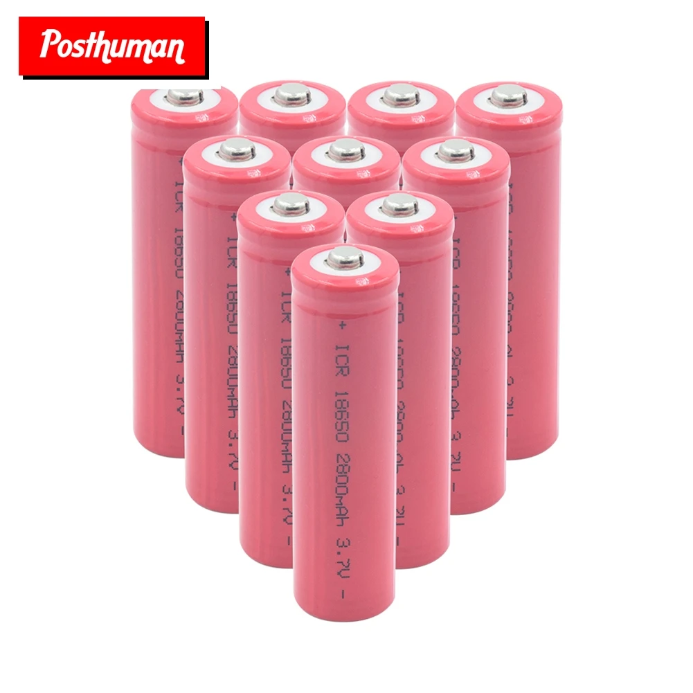 18650 аккумулятор 3,7 V 2800mAh перезаряжаемый литиевый аккумулятор с непрерывным разрядом, электронный Аккумулятор для фонарика, фонарь, игрушка