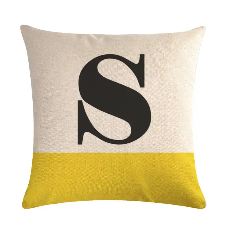 Домашний декор подушки в скандинавском стиле с геометрическим рисунком желтые