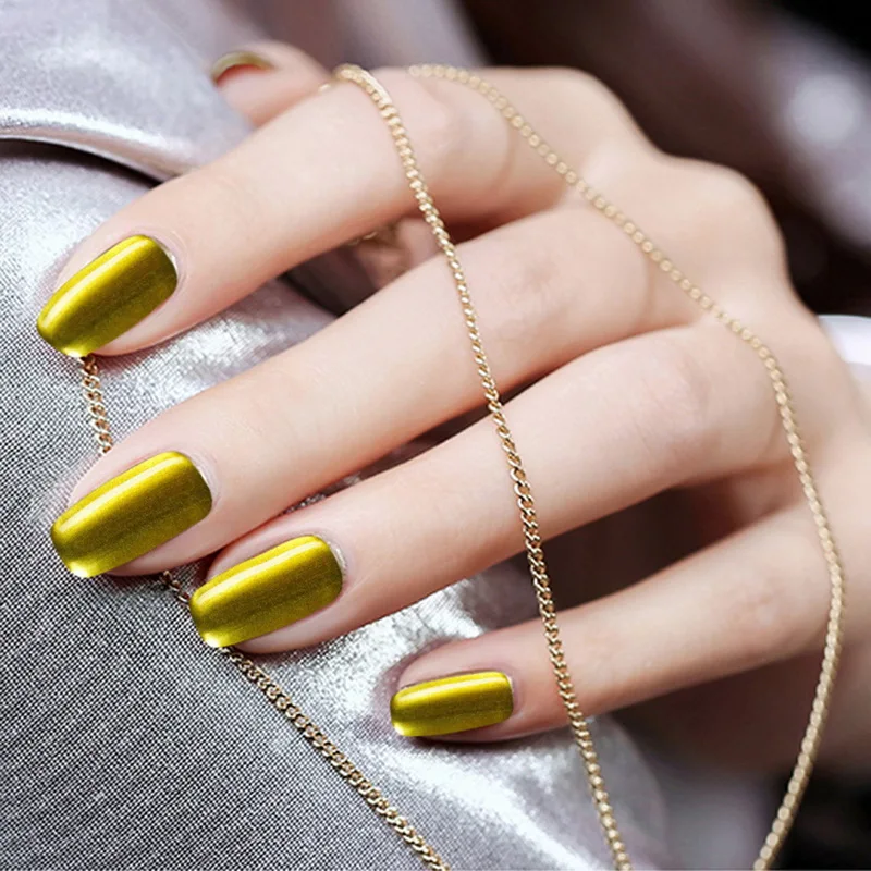 Гель лак для ногтей серии ROSALIND titanium металлический зеркальный эффект УФ