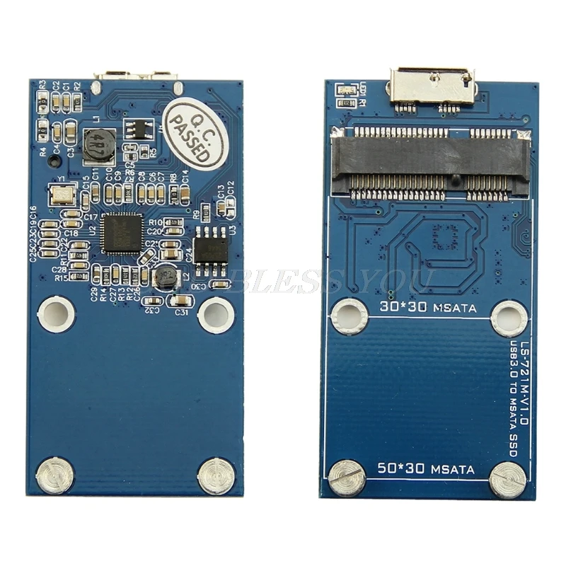 Мини USB 3,0 к mSATA SSD адаптер карта Внешний защитный корпус обложка Коробка AU
