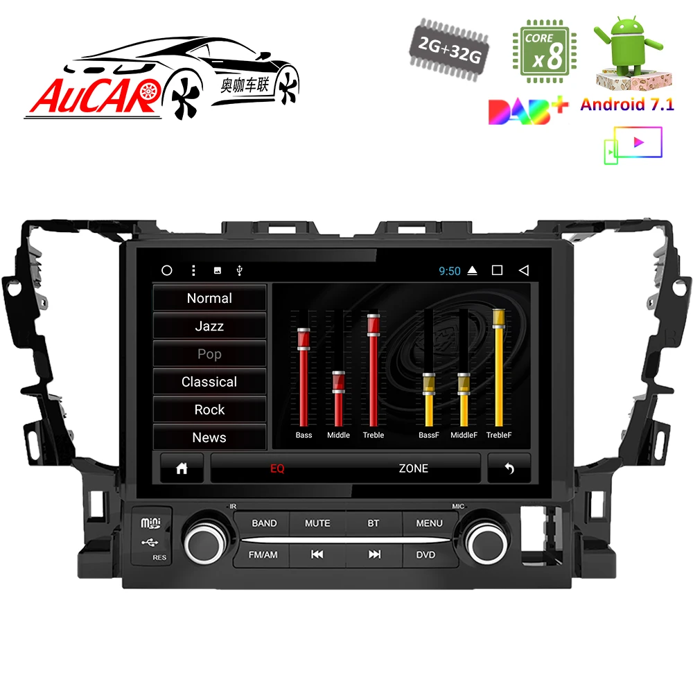 Android 7 1 10 "GPS навигационная система для Toyota Alphard 2015 2017 Восьмиядерный 1024*600 радио с