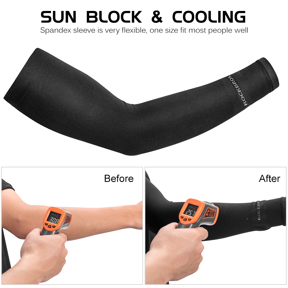 2Pcs Breathable Quick Dry UV Protection Running Arm Sleeves Cooling Arm Sleeves Basketball Elbow Pad for Outdoor Cycling Running