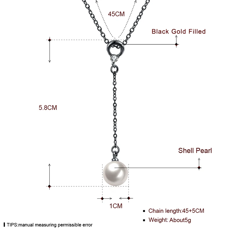 Винтажный искусственный жемчуг кулоны ожерелья для женщин Черная золотая