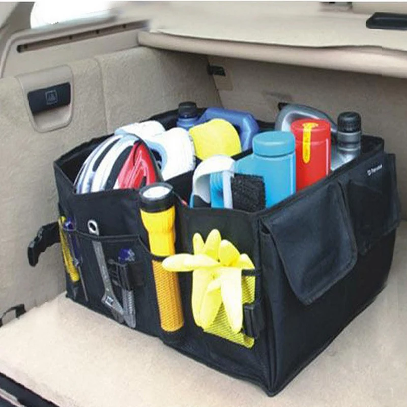 board organizer

Автомобильный органайзер для багажника с карманами для хранения инструментов и перчаток, выполненный из холста.