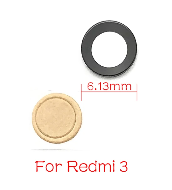 Redmi 3 2 шт./лот, для Xiaomi Redmi Note 5 4 4X 4A 3 3S 2 задняя камера стекло объектив с клеем запасные части - Цвет: Redmi 3