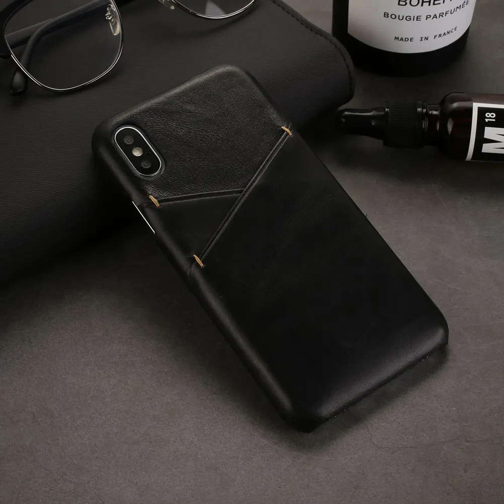 KEYSION чехол для телефона для iPhone X, Роскошный Матовый кошелек из натуральной кожи, отделения для карт, карман, задняя крышка, чехол для iPhone X i10, Fundas