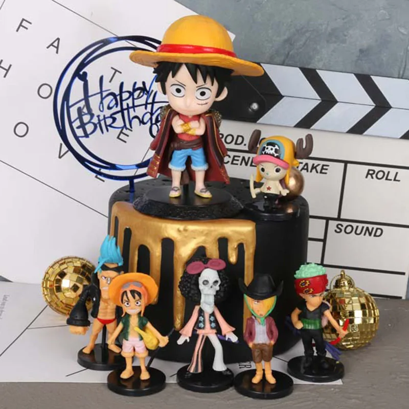 Аниме one piece торт Топпер Луффи Чоппер Зоро игрушки Санджи и Нами из аниме Рисунок