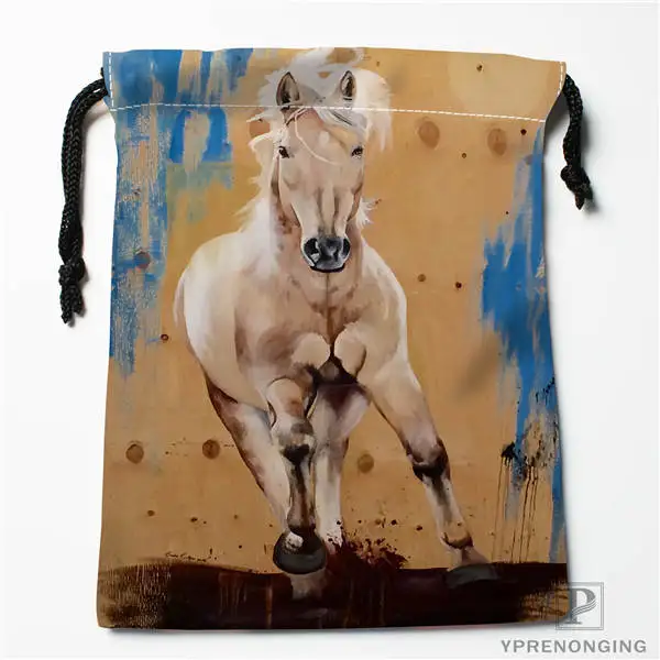 Drawstring Bags Заказные сумки для путешествий с изображением лошади Кольта, сумки для путешествий, мини-сумка для плавания, походов, игрушек, размер 18x22 см#0412-04-220 - Цвет: Drawstring Bags